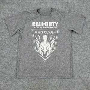 Call Of Duty Shirt Men's Medium Gray Advanced Warfare Game Graphic Short Sleeve